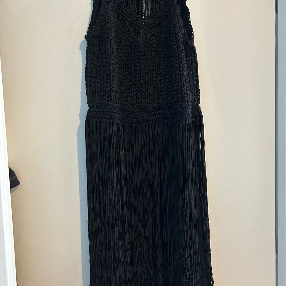 Boston Proper Black Halter Mini Dress